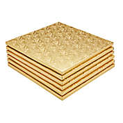 Juvale 12 Inch Gold Square Cake Boards, Foil Cake Drums for Baking Desserts (6 Pack)