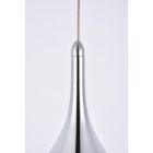 Alternate image 1 for Elegant Lighting Luxurious Amherst Collection LED 1- Light Pendant 5 in x 9in for Living Room, Bedroom & Hallway, Chrome Finish