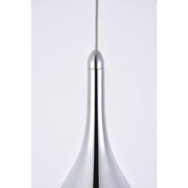 Elegant Lighting Luxurious Amherst Collection LED 1- Light Pendant 5 in x 9in for Living Room, Bedroom & Hallway, Chrome Finish. View a larger version of this product image.