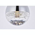 Alternate image 3 for Elegant Lighting Luxurious Amherst Collection LED 1- Light Pendant 5 in x 9in for Living Room, Bedroom & Hallway, Chrome Finish