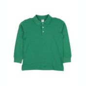 Leveret Long Sleeve Cotton Polo Shirt Classic Solid Color