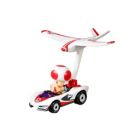 Alternate image 1 for Hot Wheels Die-Cast Mario Kart Toad in P-Wing Kart with Plane Glider