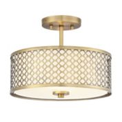 Trade Winds Hutchins Semi-Flush Mount Drum Ceiling Light