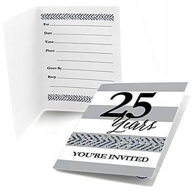 Big Dot of Happiness We Still Do - 25th Wedding Anniversary - Fill In Anniversary Party Invitations (8 count). View a larger version of this product image.