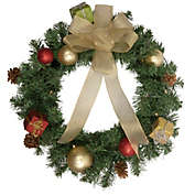Details about   Perfect Holiday 24 Inch Pre-Lit Christmas Wreath with 50 LED Lights 