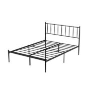 Idealhouse Louise Black Queen Platform Bed Frame with 12.3 in. Height Underbed Storage Space