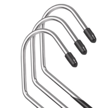 Casafield - 20 Open-Ended Pants Hangers - Easy Slide - Slim, Space Saving Design with Non-Slip Rubber Coating for Trousers, Slacks, Jeans, Skirts. View a larger version of this product image.