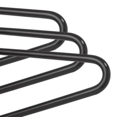 Casafield - 20 Open-Ended Pants Hangers - Easy Slide - Slim, Space Saving Design with Non-Slip Rubber Coating for Trousers, Slacks, Jeans, Skirts. View a larger version of this product image.