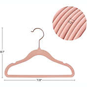 Songmics 50 Hangers For Closet with Rose Gold Hooks Light Pink
