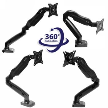 Mountio Full Motion LCD Monitor Arm - Gas Spring Desk Mount Stand for Screens up to 27". View a larger version of this product image.