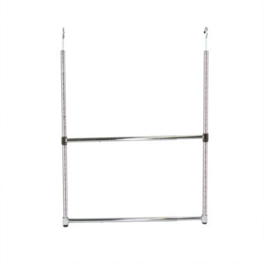Oceanstar Design Group Oceanstar 2-Tier Portable Adjustable Closet Hanger Rod, Chrome. View a larger version of this product image.