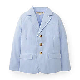 Hope & Henry Boys' Seersucker Suit Jacket (Blue Seersucker, 6-12 Months)