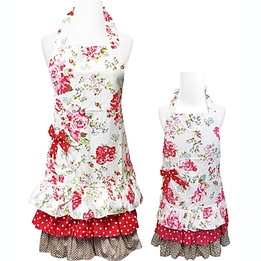 Wrapables Ruffles and Roses Apron for Baking Cooking & Crafts 