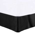 Alternate image 0 for Lux Decor Collection Microfiber Pleated Bed Skirt, 14" Tailored Drop Easy Fit Queen Bed Skirt, Black