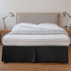 Alternate image 3 for Lux Decor Collection Microfiber Pleated Bed Skirt, 14" Tailored Drop Easy Fit Queen Bed Skirt, Black