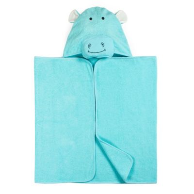 Ninety Six Kids Bath Collection 27&quot; x 54&quot; Cotton Hippo Hooded Bath Towel