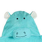 Alternate image 2 for Ninety Six Kids Bath Collection 27&quot; x 54&quot; Cotton Hippo Hooded Bath Towel