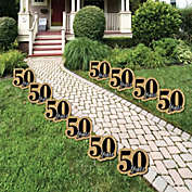 Big Dot of Happiness We Still Do - 50th Wedding Anniversary Lawn Decorations - Outdoor Anniversary Party Yard Decorations - 10 Piece