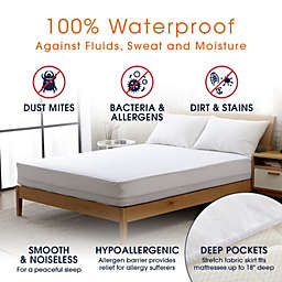 Cheer Collection Knitted Fabric Waterproof Mattress Protector - King