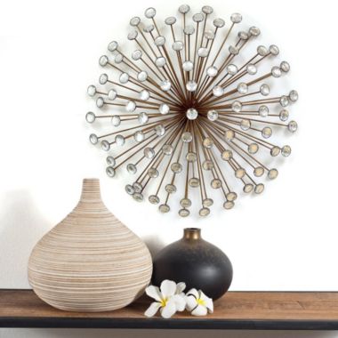 HomeRoots Decor Bronze Acrylic Burst Metal Wall Decor - 321402. View a larger version of this product image.