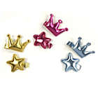 Alternate image 0 for Wrapables Dress Up Princess Star Metallic Shine Alligator Hair Clips for Baby Toddler, Set of 6, Gold Collection