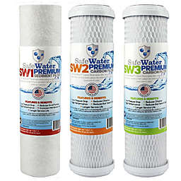 SafeWater 3 Stage Reverse Osmosis Water Filter Replacement Kit   123 Block Replacement Water Filters   A Water Filter System for the Whole Home