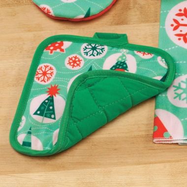 DII Santa Chef Clause Kitchen, Let It Snow Dishtowel Set of 3. View a larger version of this product image.