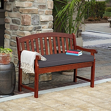 Arden Selections ProFoam EverTru 46" x 18" x 3.5" Outdoor Patio Bench Cushion, Slate Gray. View a larger version of this product image.