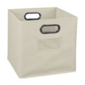 Niche Cubo Foldable Fabric Storage Bin with Built-in Chrome Handles - Natural