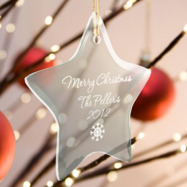 Personalized JDS Gifts Home Decorative Star Beveled Glass Ornaments (Multiple Images). View a larger version of this product image.