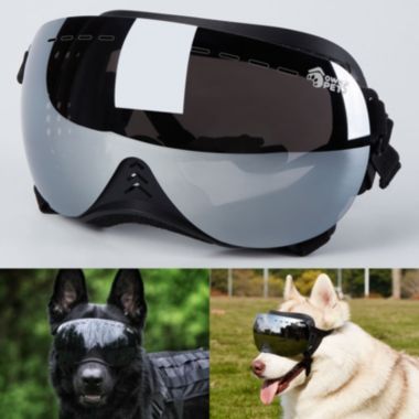 Ownpets Dog Sunglasses with Magnetic Lenses and Replaceable Lenses, UV Protection, Wind Protection, Dust Protection and Snow Protection, Suitable for Medium or Large Dog. View a larger version of this product image.