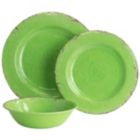 Alternate image 1 for Laurie Gates California Designs Mauna 12 Piece Melamine Dinnerware Set in Crackle Green