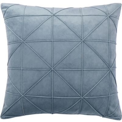 PiccoCasa Soft Velvet Geometric Square Throw Pillow Cover 18" X 18" Pale Blue 1 Pc