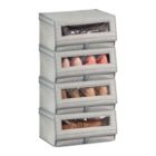 Alternate image 1 for mDesign Stackable Fabric Closet Storage Shoe Box - Large