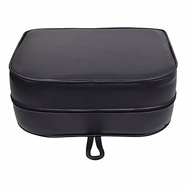 Infinity Merch Children Leather Sitting Stool in Black. View a larger version of this product image.