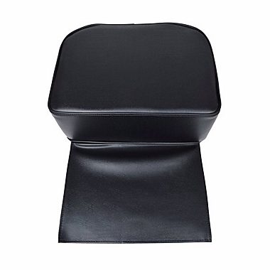 Infinity Merch Children Leather Sitting Stool in Black. View a larger version of this product image.
