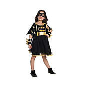Rubies Black and Gold Girls Batgirl Tutu Dress 2-1 Halloween Costume Small 7-8