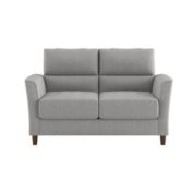 Lazzara Home Tolley 58.5"W Flared Arm Fabric Straight Loveseat In Gray