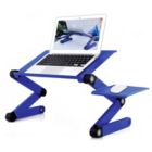 Alternate image 1 for RAINBEAN 16.5 in. Foldable And Portable Blue Desk Stand with Double CPU USB Cooling Fan