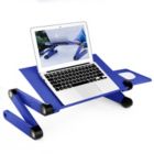 Alternate image 2 for RAINBEAN 16.5 in. Foldable And Portable Blue Desk Stand with Double CPU USB Cooling Fan