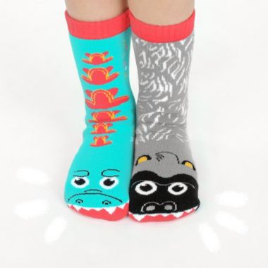 GIANT GORILLA & MUTANT LIZARD PALS SOCKS ~ KIDS SIZE. View a larger version of this product image.