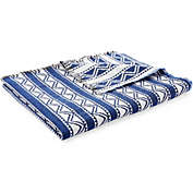 Okuna Outpost Navy Woven Throw Blanket for Living Room, Bohemian Home Decor (51 x 59 Inches)