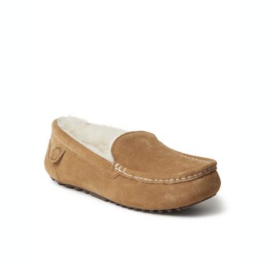 Fireside By Dearfoams Women's Mel Genuine Shearling Moccasin. View a larger version of this product image.