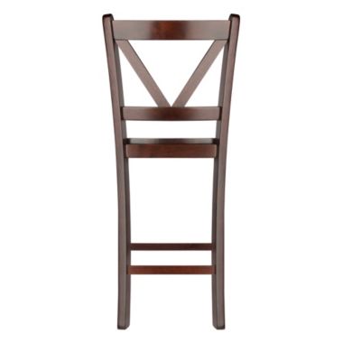 Victor 2-Pc V-back Counter Stool Set, Walnut. View a larger version of this product image.