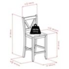 Alternate image 2 for Victor 2-Pc V-back Counter Stool Set, Walnut