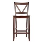 Alternate image 3 for Victor 2-Pc V-back Counter Stool Set, Walnut