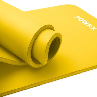 POWRX Yoga Mat Thick Exercise Mat 1/2" - 3 Widhts With Carrying Strap And Bag Non-Sl. View a larger version of this product image.