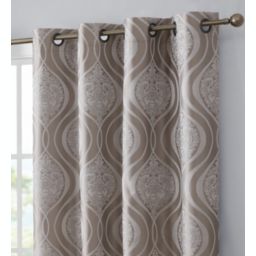 THD Sophia 100% Full Complete Blackout Heavy Thermal Insulated Energy Saving Heat/Cold Blocking Grommet Curtain Drapery Panels for Bedroom & Living Room, Set of 2