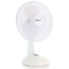 Alternate image 0 for Impress 12 Inch 3 Speed Oscillating Table Fan in White