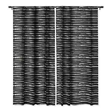 Deny Designs Ninola Design Ink stripes Black Blackout Window Curtain. View a larger version of this product image.